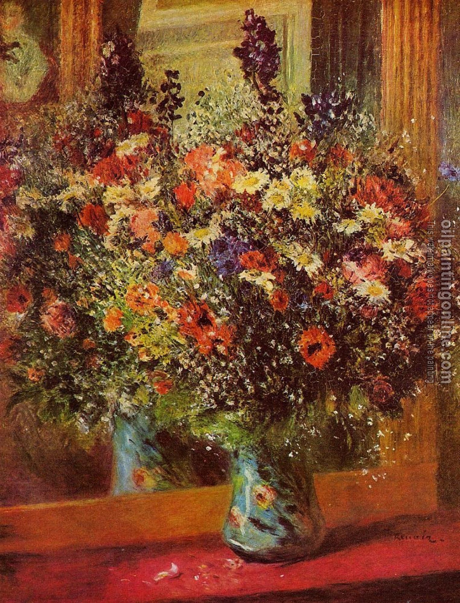 Renoir, Pierre Auguste - Bouquet in front of a Mirror